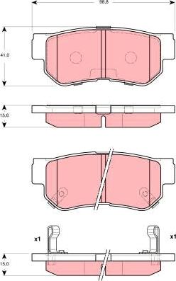 TRW GDB3298AT - Bremžu uzliku kompl., Disku bremzes www.autospares.lv