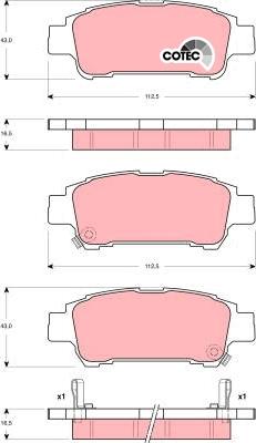 TRW GDB3249 - Bremžu uzliku kompl., Disku bremzes autospares.lv