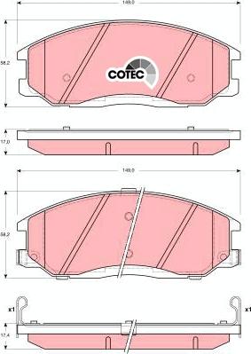 TRW GDB3244 - Brake Pad Set, disc brake www.autospares.lv