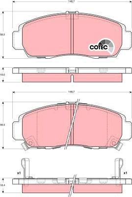 TRW GDB3240AT - Тормозные колодки, дисковые, комплект www.autospares.lv