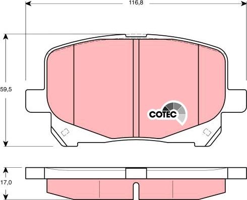 TRW GDB3248 - Brake Pad Set, disc brake www.autospares.lv