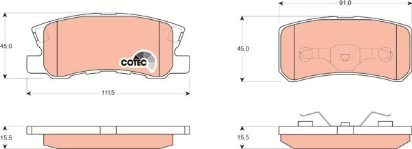 TRW GDB3247 - Brake Pad Set, disc brake www.autospares.lv