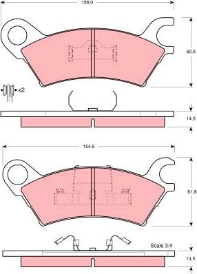 TRW GDB324 - Bremžu uzliku kompl., Disku bremzes www.autospares.lv