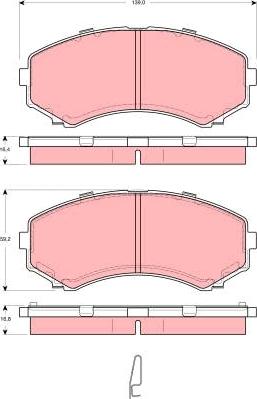 TRW GDB3254 - Brake Pad Set, disc brake www.autospares.lv