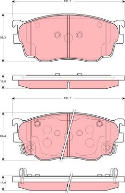 TRW GDB3253 - Bremžu uzliku kompl., Disku bremzes autospares.lv