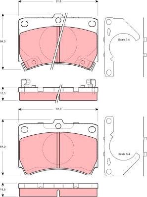 TRW GDB3252 - Bremžu uzliku kompl., Disku bremzes www.autospares.lv