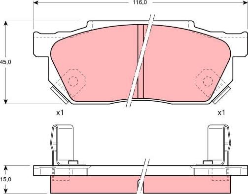 TRW GDB325AT - Bremžu uzliku kompl., Disku bremzes www.autospares.lv