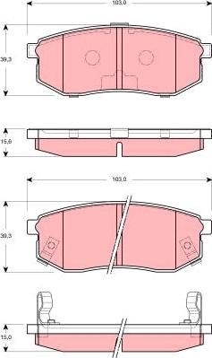 TRW GDB3260 - Bremžu uzliku kompl., Disku bremzes www.autospares.lv