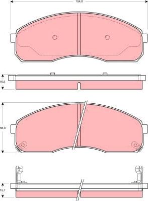 TRW GDB3261AT - Bremžu uzliku kompl., Disku bremzes www.autospares.lv