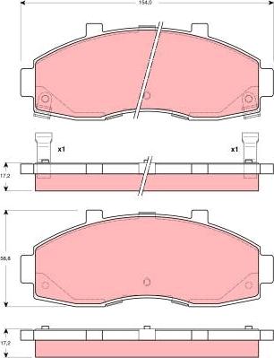 TRW GDB3263 - Bremžu uzliku kompl., Disku bremzes www.autospares.lv