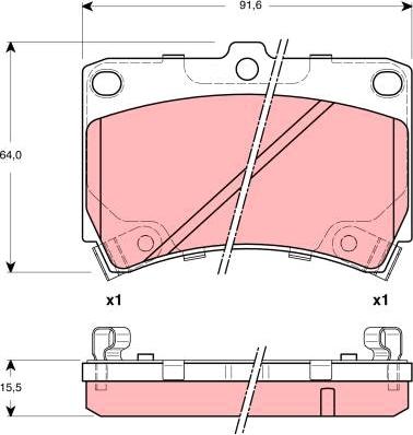 TRW GDB3262 - Bremžu uzliku kompl., Disku bremzes www.autospares.lv