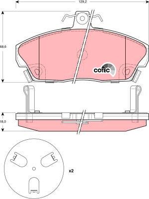 TRW GDB3267 - Brake Pad Set, disc brake www.autospares.lv