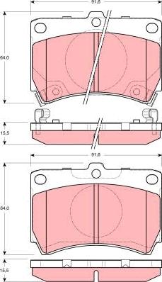 TRW GDB3206 - Bremžu uzliku kompl., Disku bremzes www.autospares.lv