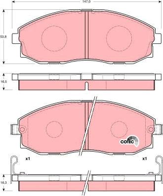 TRW GDB3201 - Bremžu uzliku kompl., Disku bremzes www.autospares.lv