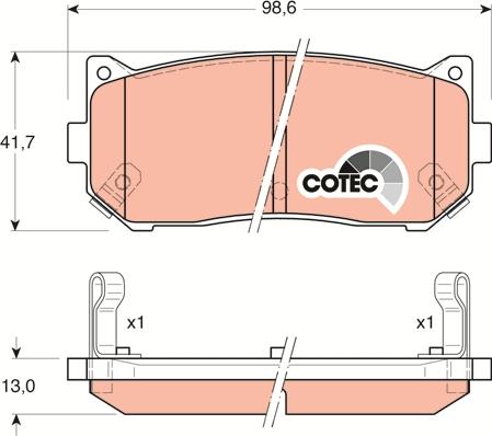 TRW GDB3203AT - Bremžu uzliku kompl., Disku bremzes www.autospares.lv