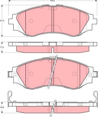 TRW GDB3216 - Bremžu uzliku kompl., Disku bremzes www.autospares.lv