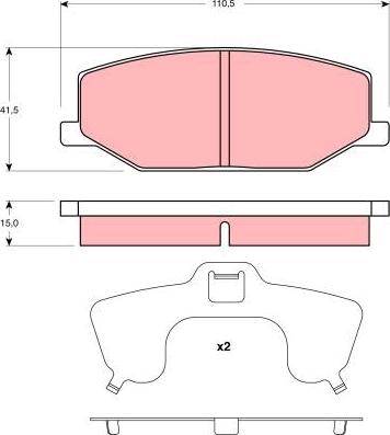 TRW GDB3210 - Brake Pad Set, disc brake www.autospares.lv