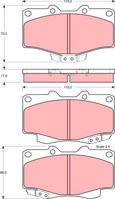 TRW GDB3213 - Brake Pad Set, disc brake www.autospares.lv