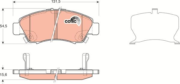 TRW GDB3212DT - Bremžu uzliku kompl., Disku bremzes www.autospares.lv