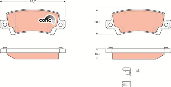 TRW GDB3289 - Bremžu uzliku kompl., Disku bremzes www.autospares.lv