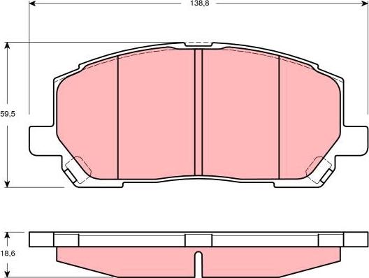 TRW GDB3286 - Bremžu uzliku kompl., Disku bremzes www.autospares.lv