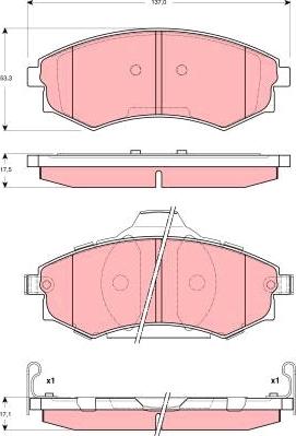 TRW GDB3283 - Bremžu uzliku kompl., Disku bremzes autospares.lv