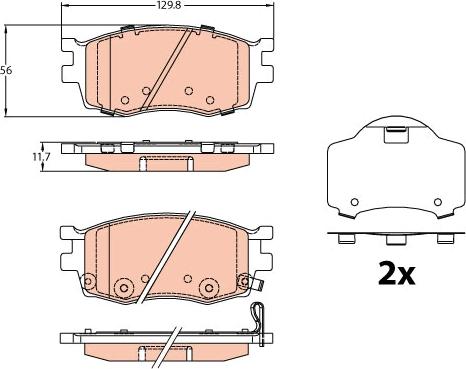 TRW GDB3226DT - Bremžu uzliku kompl., Disku bremzes www.autospares.lv