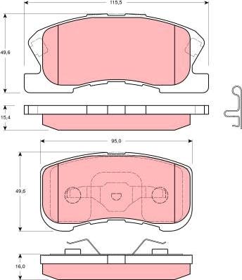 TRW GDB3220DT - Bremžu uzliku kompl., Disku bremzes www.autospares.lv