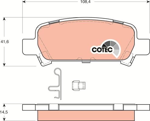 TRW GDB3223 - Brake Pad Set, disc brake www.autospares.lv