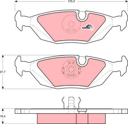 TRW GDB299 - Brake Pad Set, disc brake www.autospares.lv