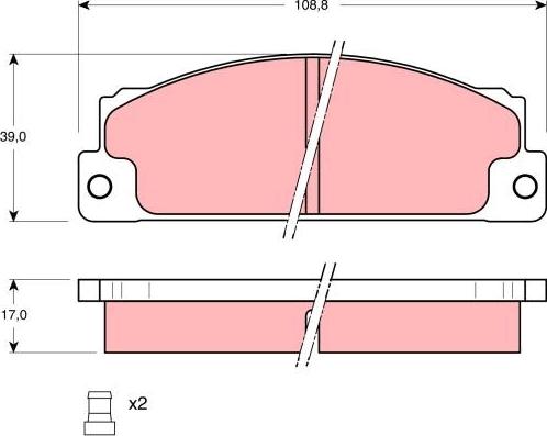 TRW GDB296 - Brake Pad Set, disc brake www.autospares.lv