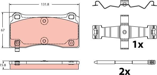 TRW GDB2448 - Bremžu uzliku kompl., Disku bremzes www.autospares.lv