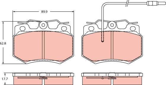 TRW GDB2454 - Bremžu uzliku kompl., Disku bremzes www.autospares.lv