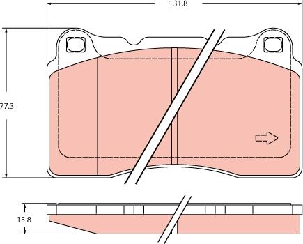 TRW GDB2453 - Bremžu uzliku kompl., Disku bremzes www.autospares.lv