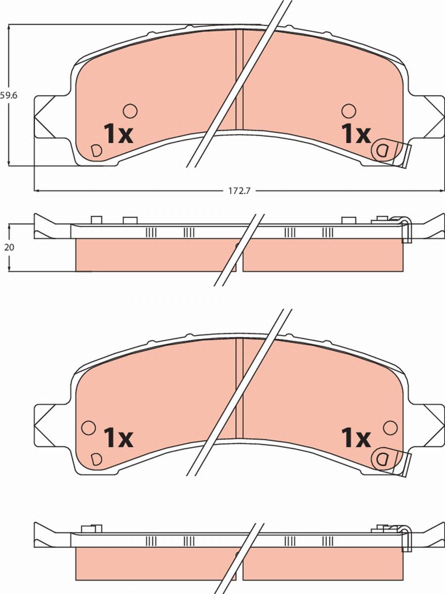 TRW GDB2460 - Bremžu uzliku kompl., Disku bremzes www.autospares.lv