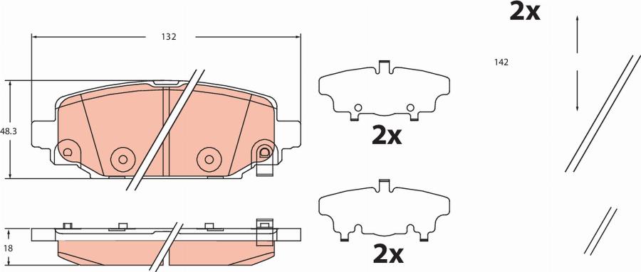 TRW GDB2461 - Bremžu uzliku kompl., Disku bremzes www.autospares.lv