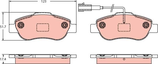 TRW GDB2405 - Bremžu uzliku kompl., Disku bremzes www.autospares.lv