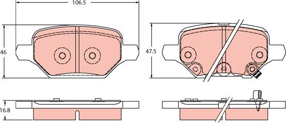 TRW GDB2406 - Bremžu uzliku kompl., Disku bremzes www.autospares.lv