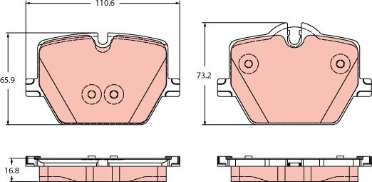 TRW GDB2419 - Bremžu uzliku kompl., Disku bremzes www.autospares.lv