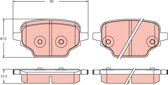 TRW GDB2410 - Bremžu uzliku kompl., Disku bremzes www.autospares.lv