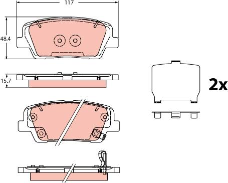 TRW GDB2429 - Bremžu uzliku kompl., Disku bremzes www.autospares.lv