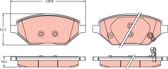 TRW GDB2425 - Bremžu uzliku kompl., Disku bremzes www.autospares.lv