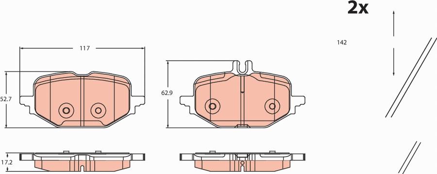 TRW GDB2471 - Bremžu uzliku kompl., Disku bremzes www.autospares.lv