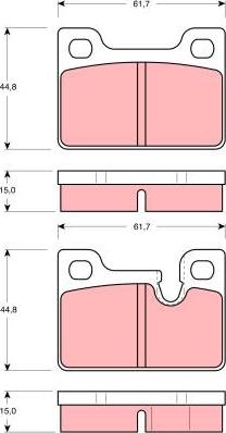 TRW GDB247 - Bremžu uzliku kompl., Disku bremzes www.autospares.lv