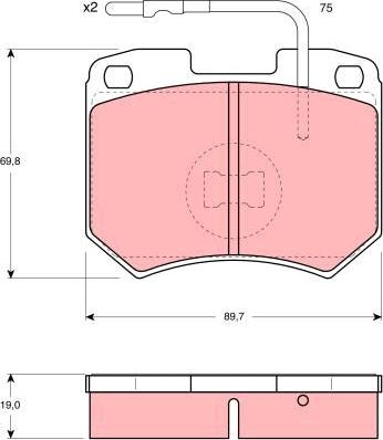 TRW GDB256 - Bremžu uzliku kompl., Disku bremzes www.autospares.lv