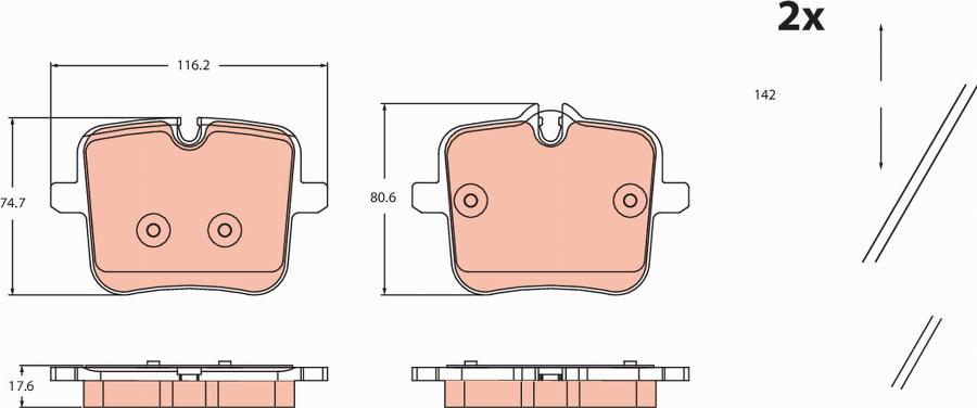 TRW GDB2519 - Bremžu uzliku kompl., Disku bremzes www.autospares.lv