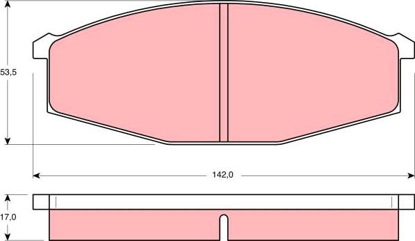 TRW GDB251AT - Bremžu uzliku kompl., Disku bremzes www.autospares.lv