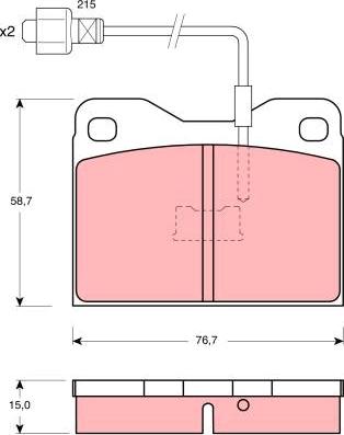 TRW GDB269 - Тормозные колодки, дисковые, комплект www.autospares.lv