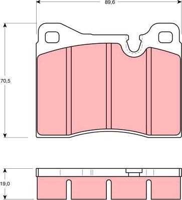 TRW GDB261 - Brake Pad Set, disc brake www.autospares.lv