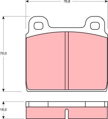 TRW GDB267 - Brake Pad Set, disc brake www.autospares.lv